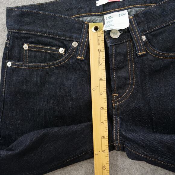 Helmut Lang X Josephine Meckseper Jeans Womens 26 Blue Slim Straight Dark Wash - Picture 9 of 13